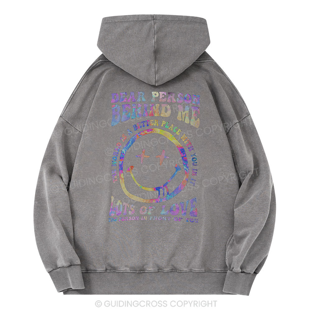 Dear Person Behind Me Christian Washed Hoodie