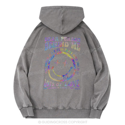 Dear Person Behind Me Christian Washed Hoodie