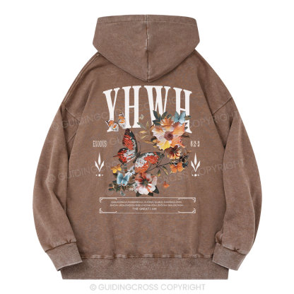 YHWH Christian Washed Hoodie