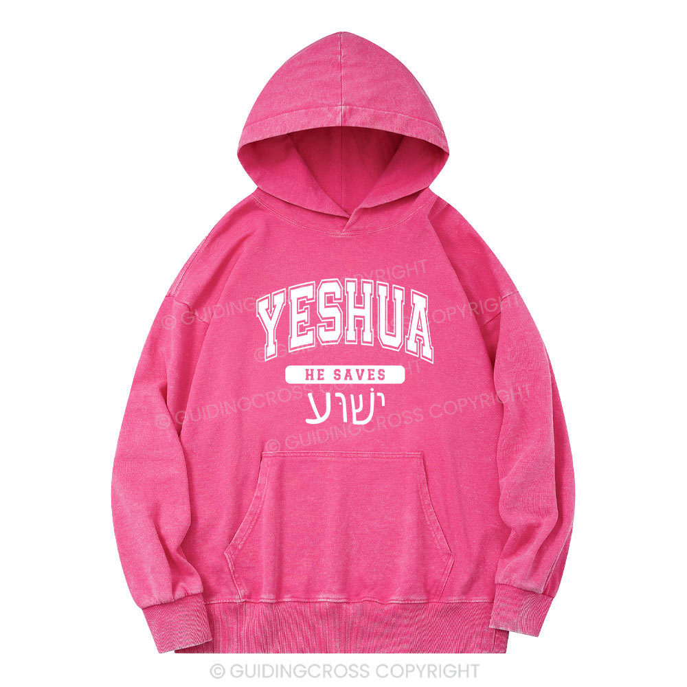 Yeshua Christian Washed Hoodie 