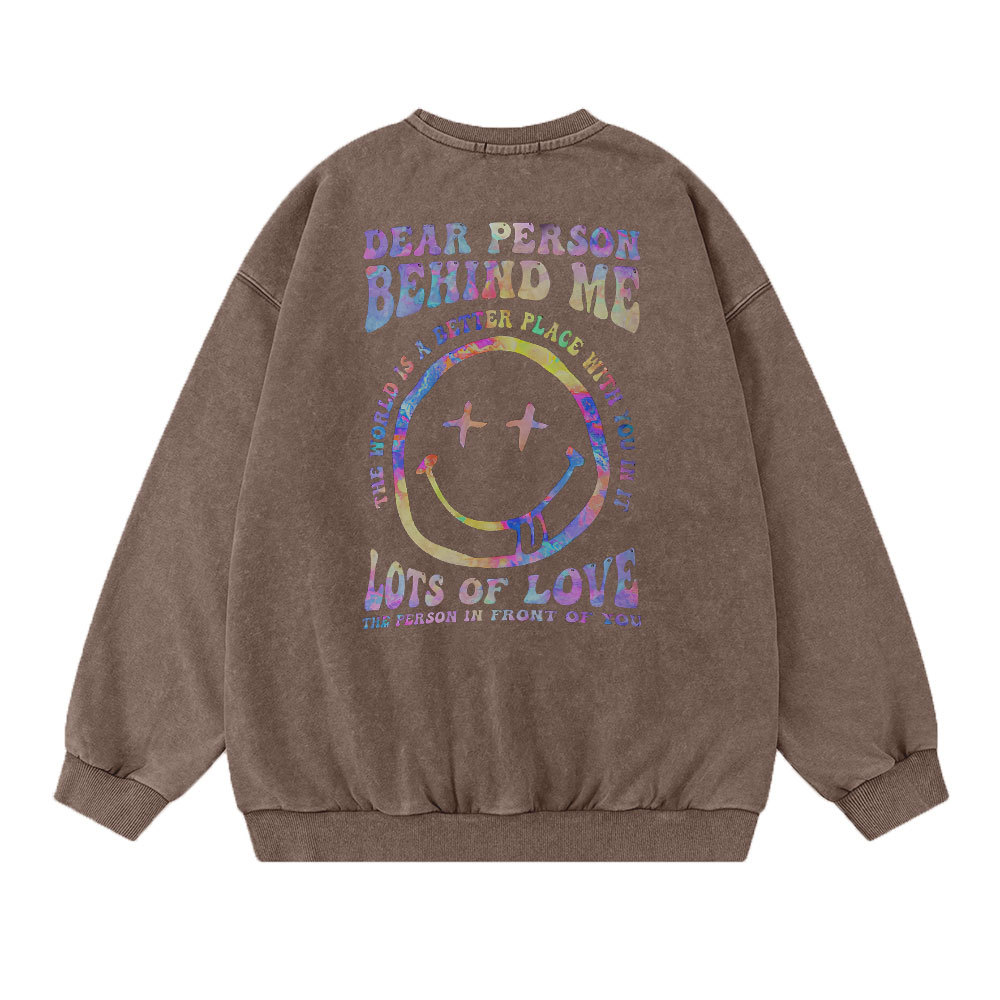 Dear Person Behind Me Christian Washed Sweatshirt