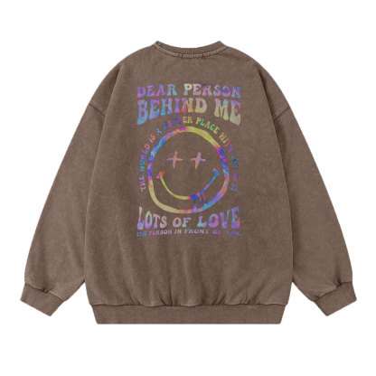 Dear Person Behind Me Christian Washed Sweatshirt
