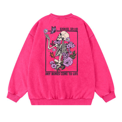Dry Bones Come To Life Christian Washed Sweatshirt