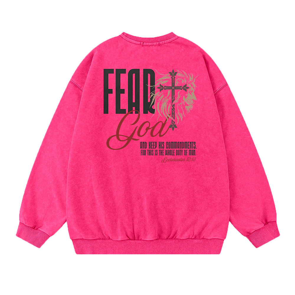 Fead God Christian Washed Sweatshirt