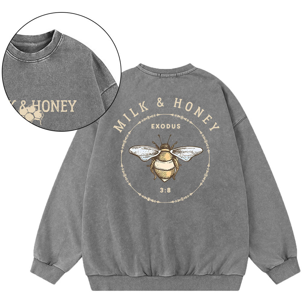 Milk And Honey Christian Washed Sweatshirt