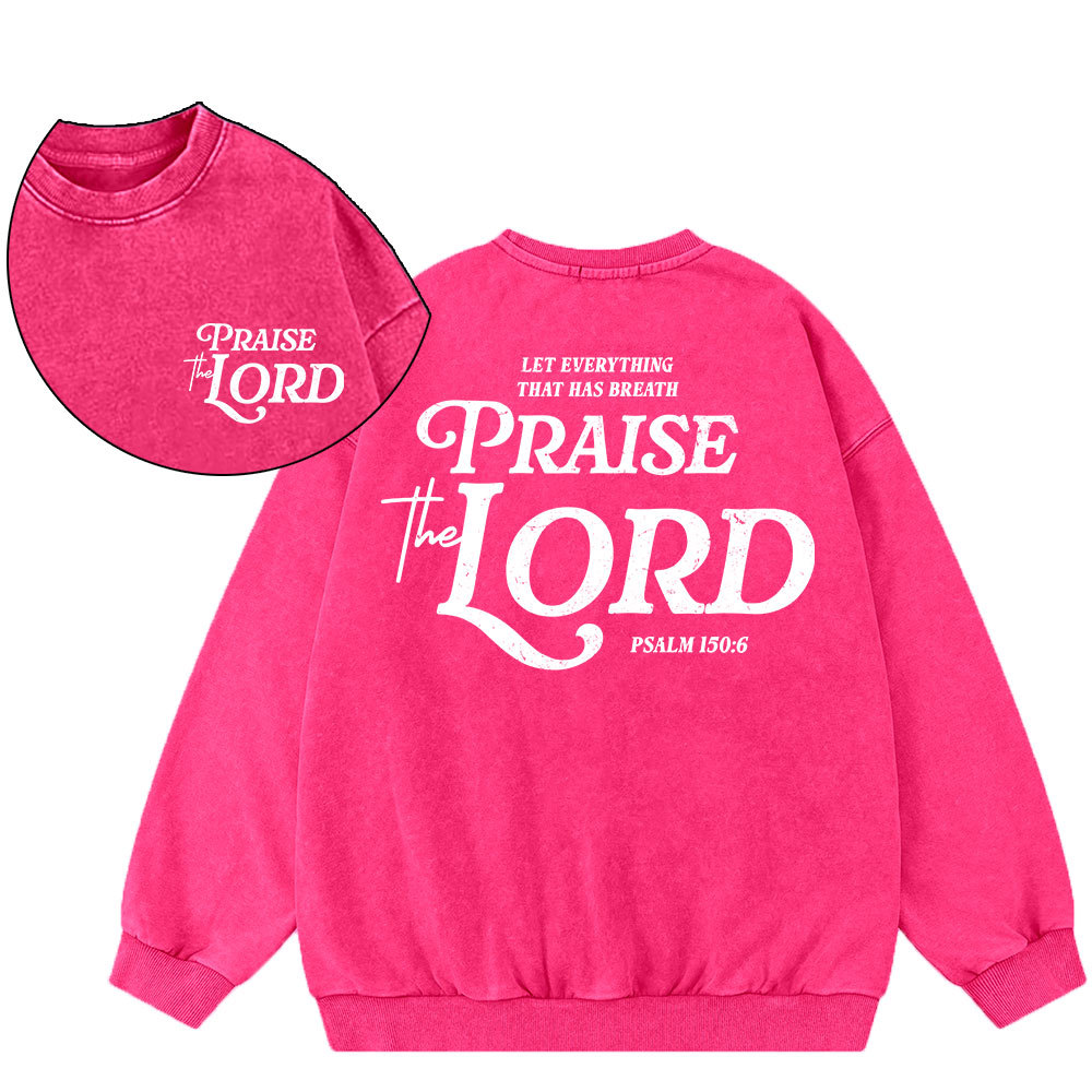Praise The Lord Christian Washed Sweatshirt