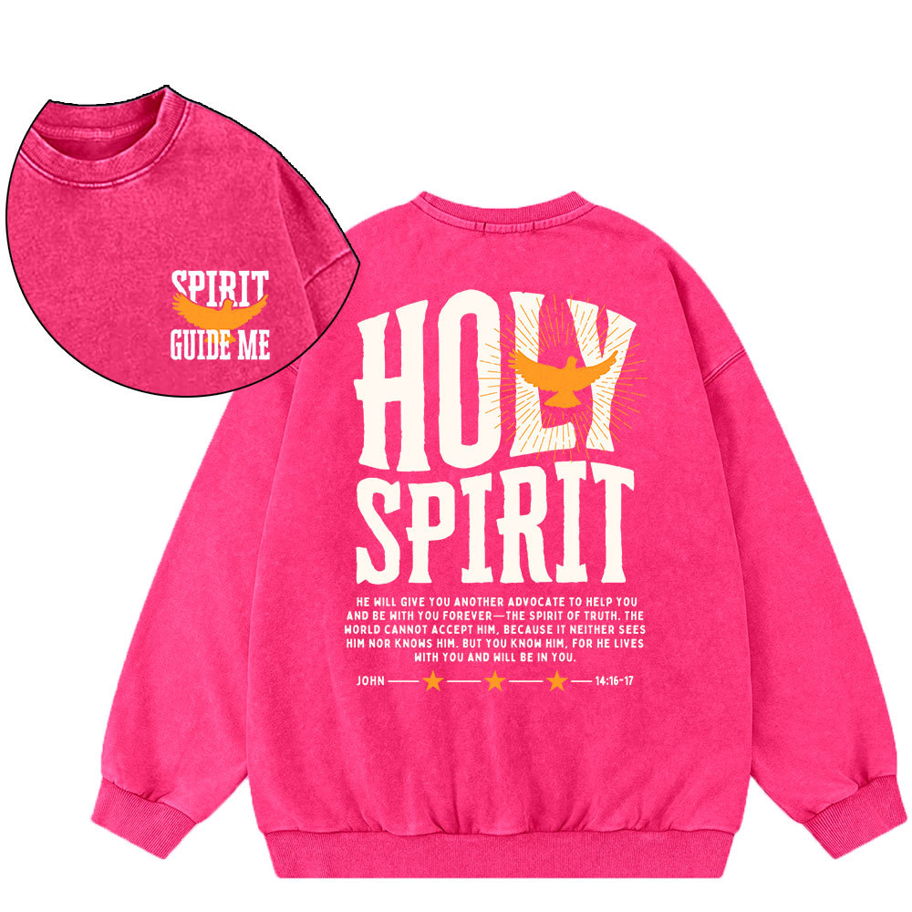 Spirit Guide Me Christian Washed Sweatshirt