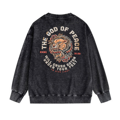 The God Of Peace Christian Washed Sweatshirt