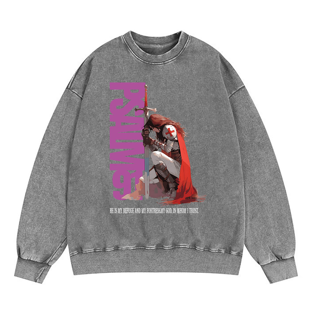 PSALM Christian Washed Sweatshirt
