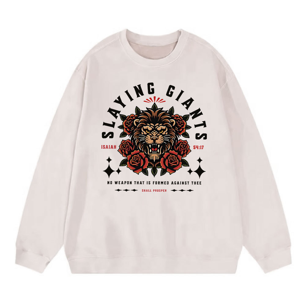 Slaying Giants Christian Washed Sweatshirt