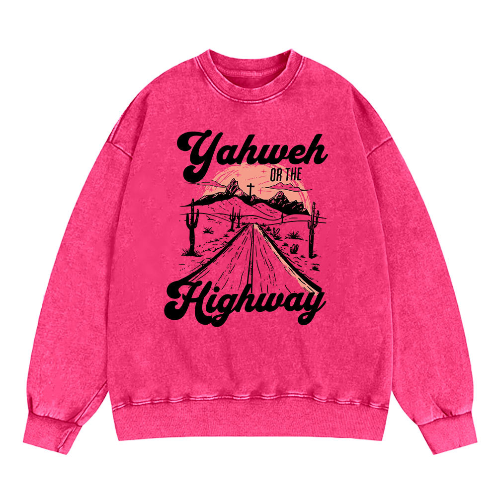 Yahweh Christian Washed Sweatshirt