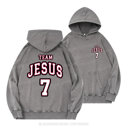 Jesus Team Christian Washed Hoodie