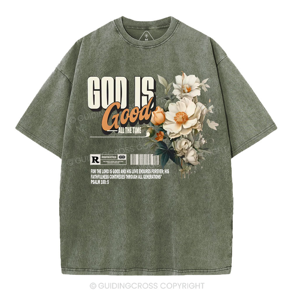 God Is Good Christian Washed T-Shirt