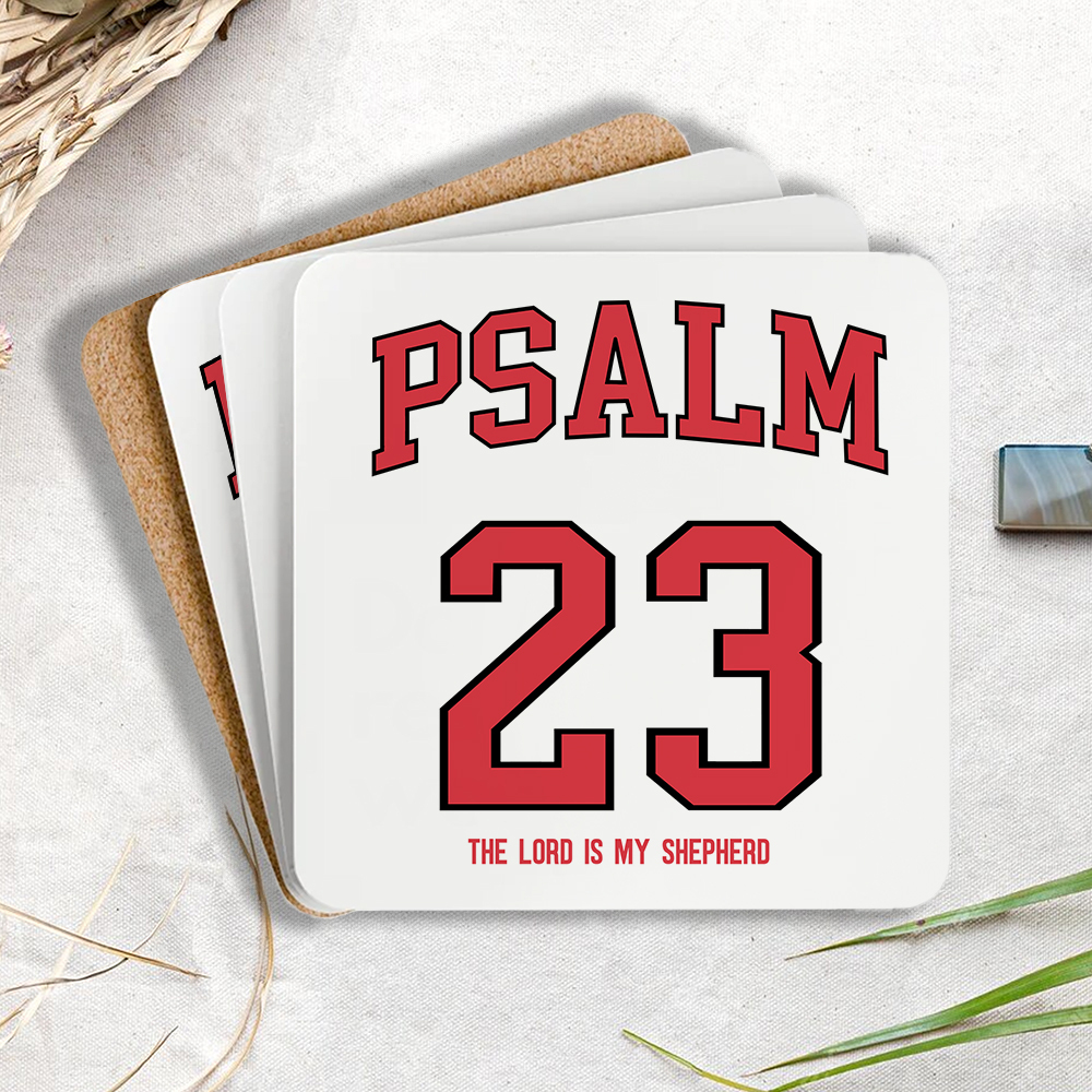 PSALM Christian Wooden Printed Coasters 