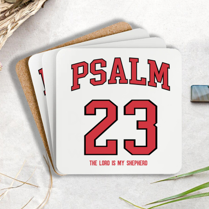PSALM Christian Wooden Printed Coasters 