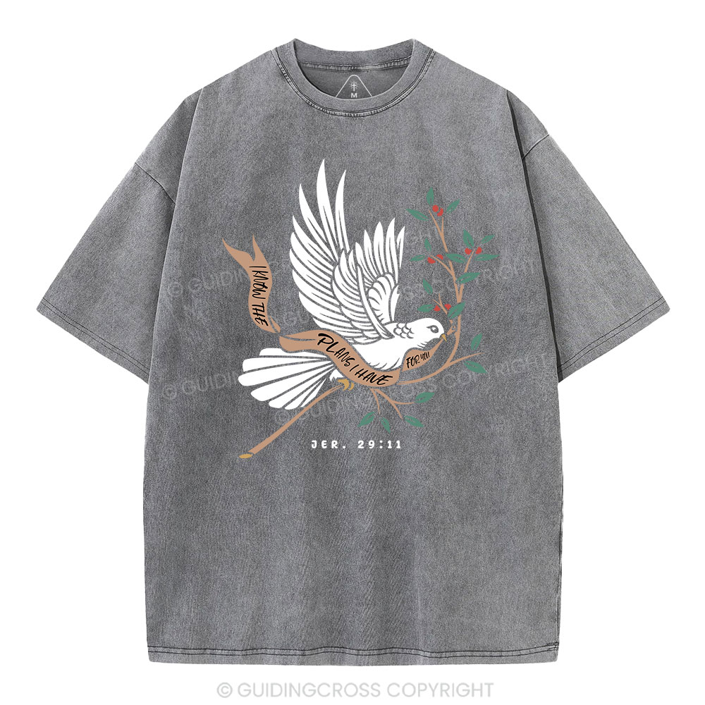 I Know The Plans I Have For You Christian Washed T-Shirt