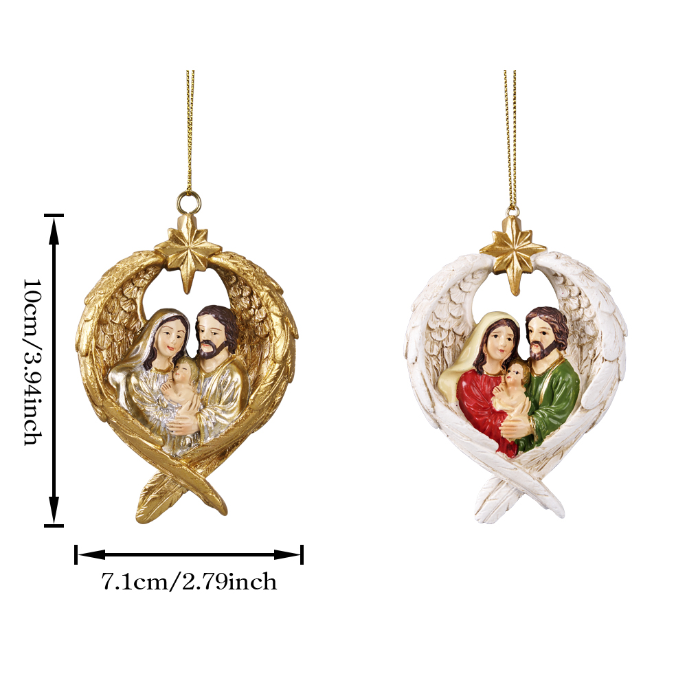 Christmas Religious Family Nativity Decoration Resin Ornament