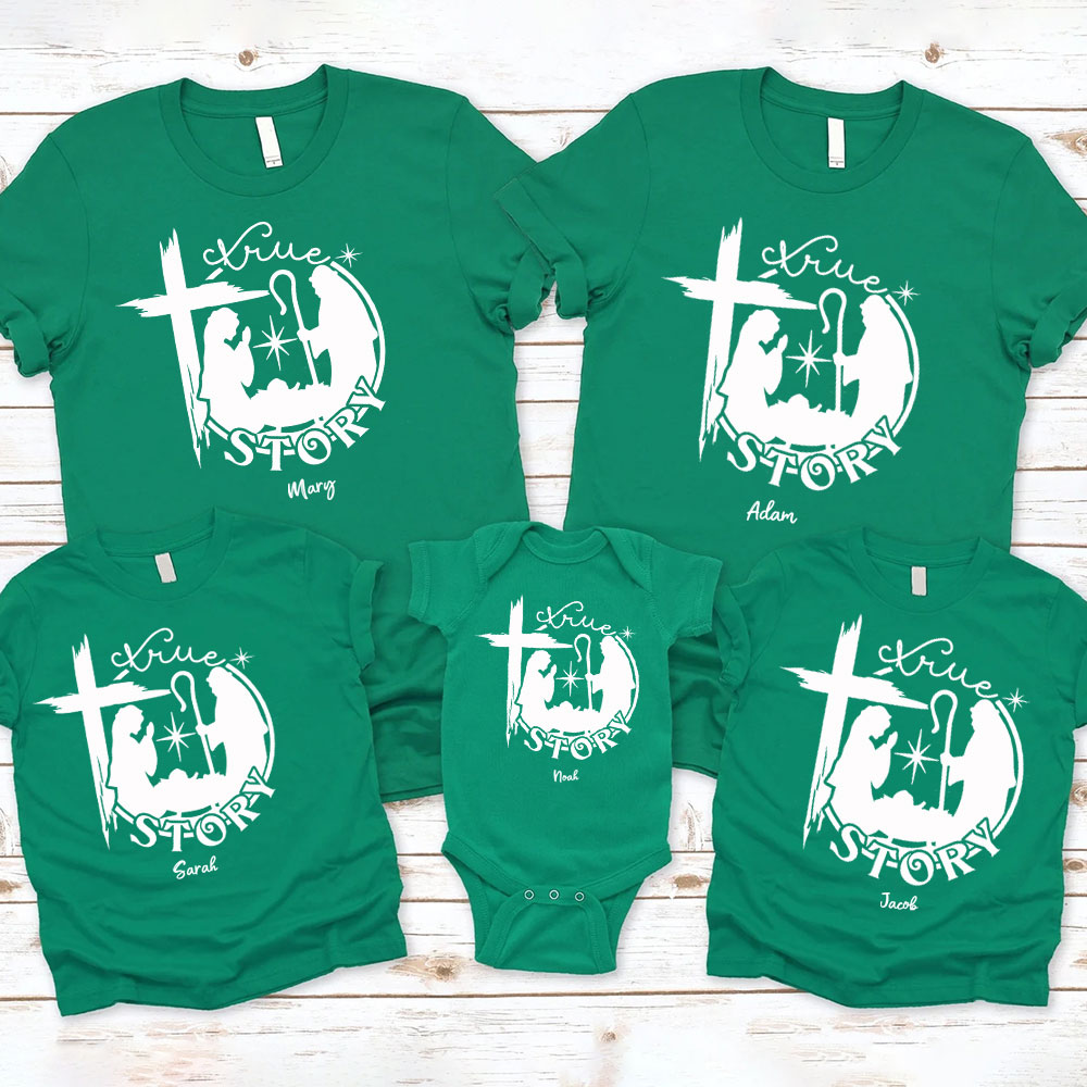 Personalized True Story Christmas Family Matching Shirts