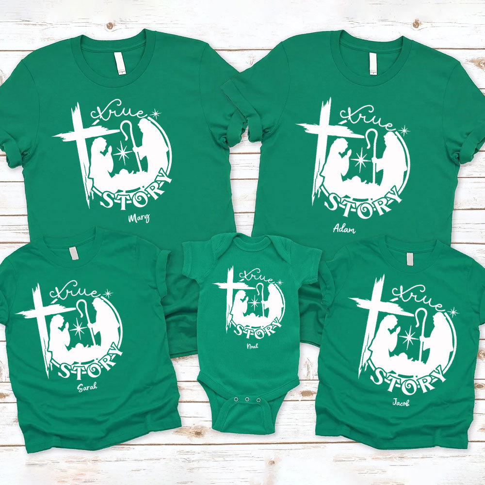 Personalized True Story Christmas Family Matching Shirts