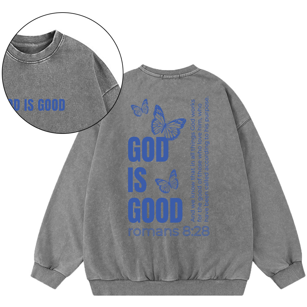 YHWH Christian Washed Sweatshirt Sale - GuidingCross