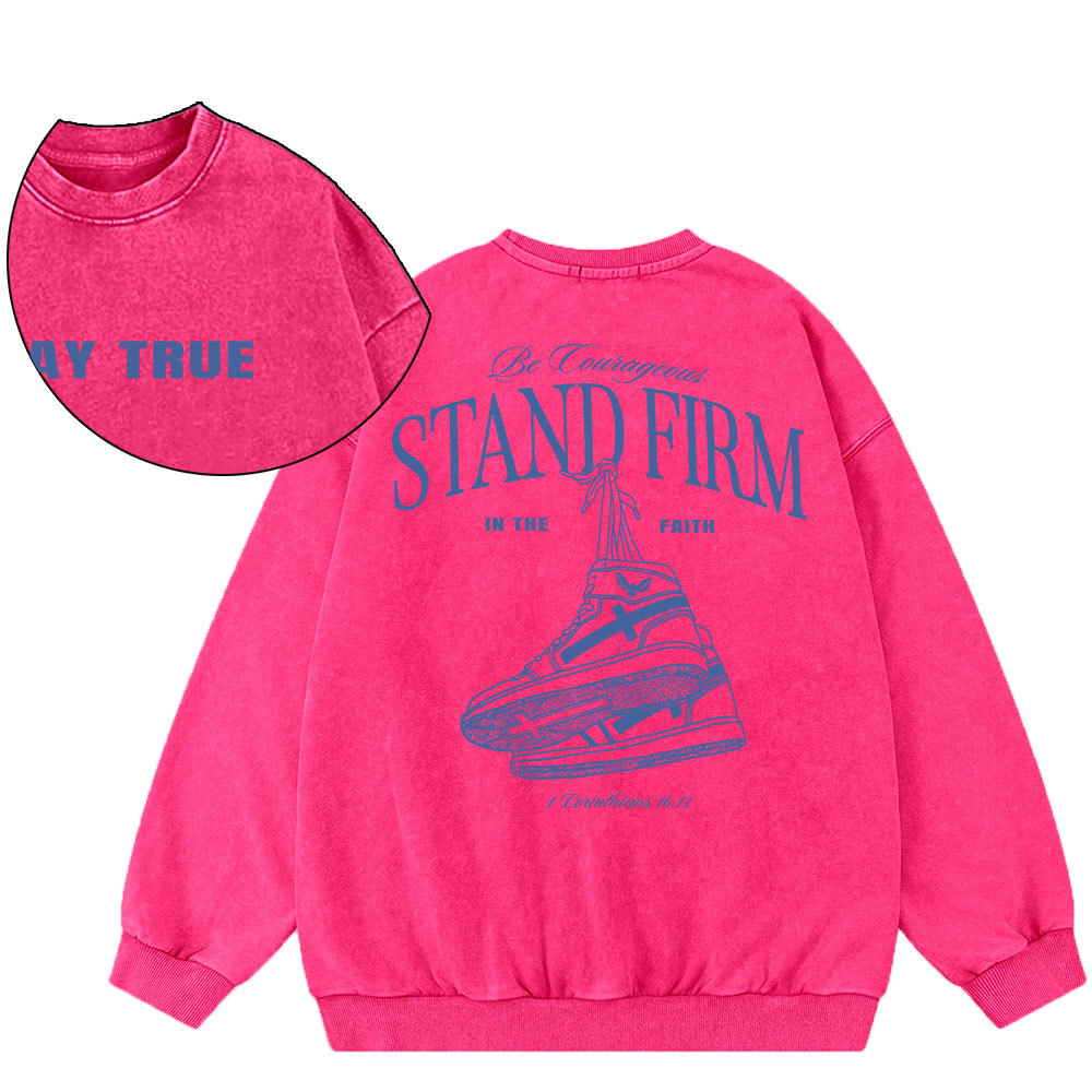 Stand Firm Christian Washed Sweatshirt