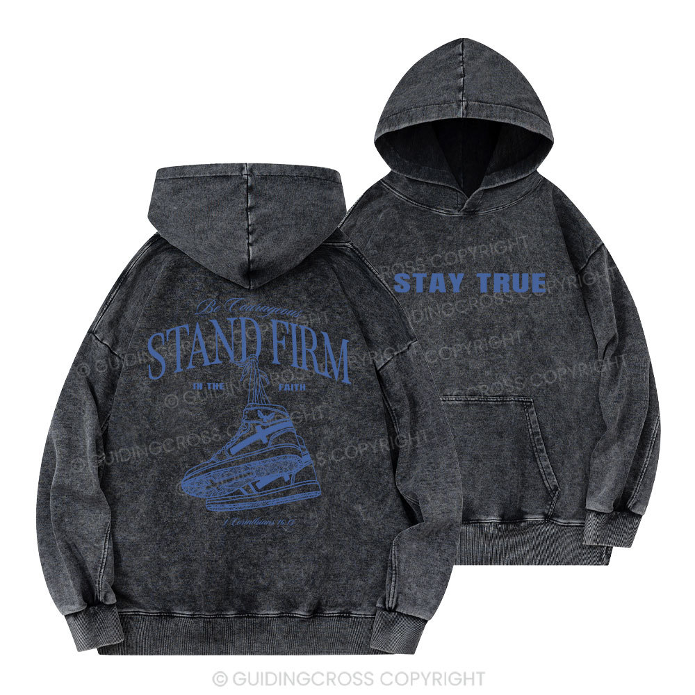 Stand Firm Christian Washed Hoodie