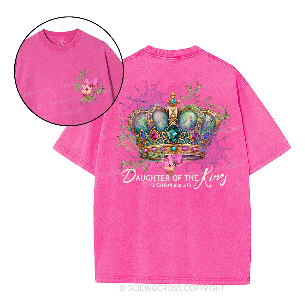 Jesus Daughter Of King Christian Washed T-Shirt