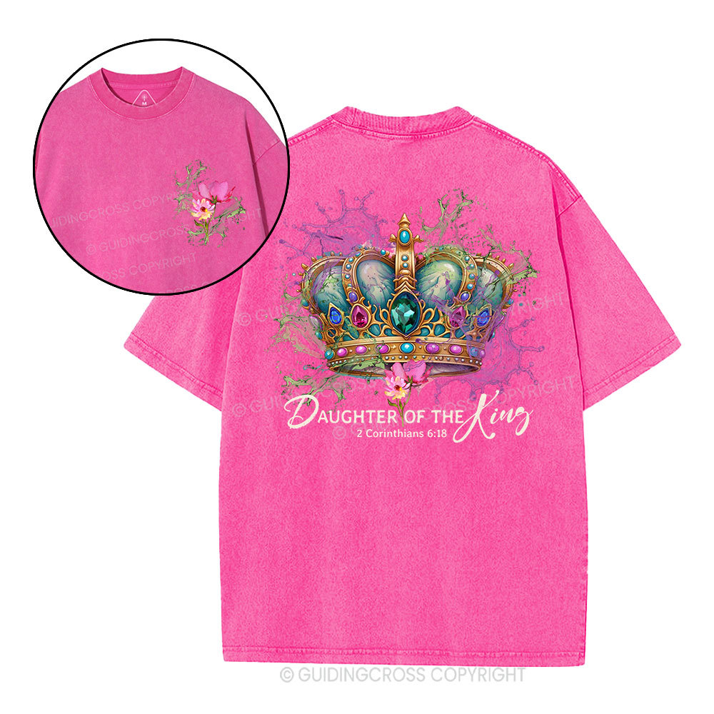 Jesus Daughter Of King Christian Washed T-Shirt