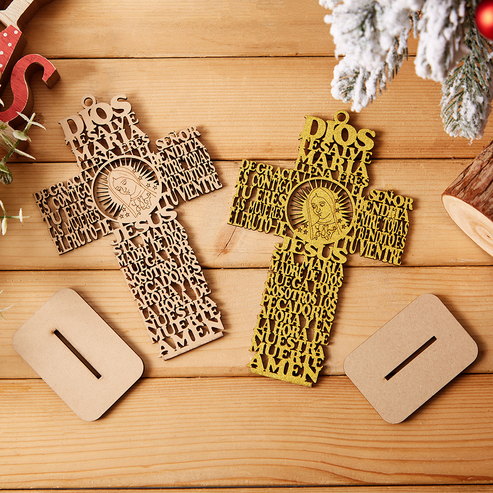 Wooden Cross Christian Ornaments