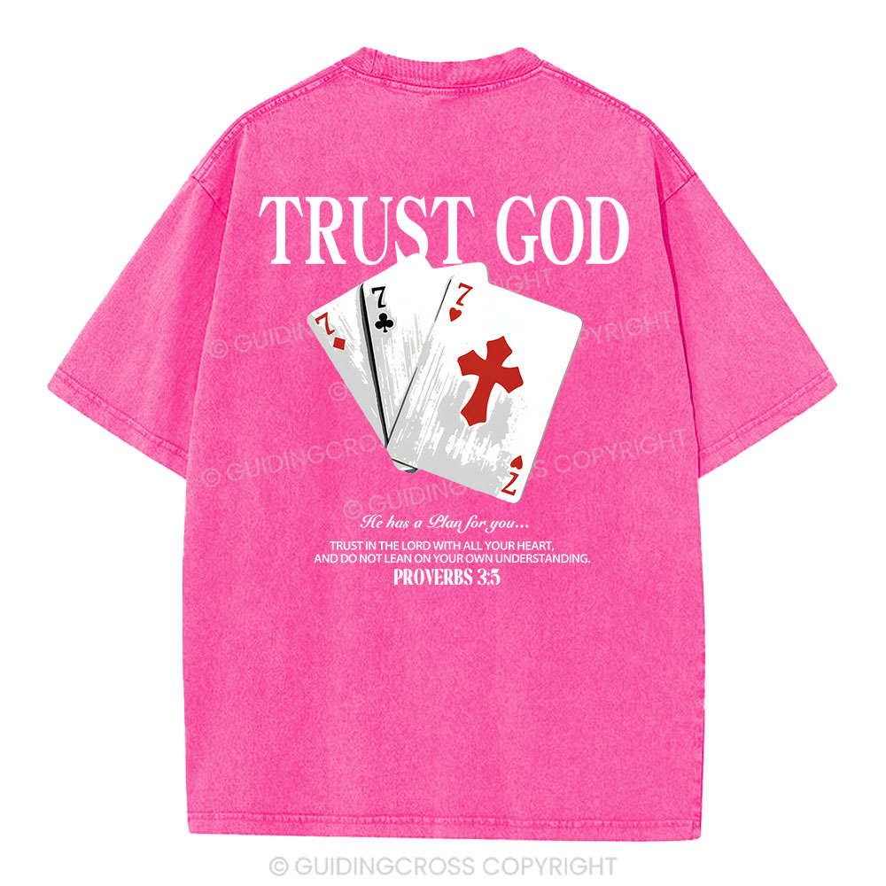 Trust God Christian Washed T-Shirt