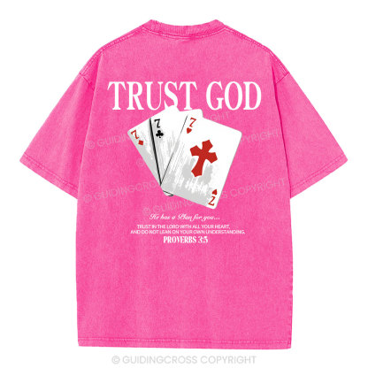 Trust God Christian Washed T-Shirt