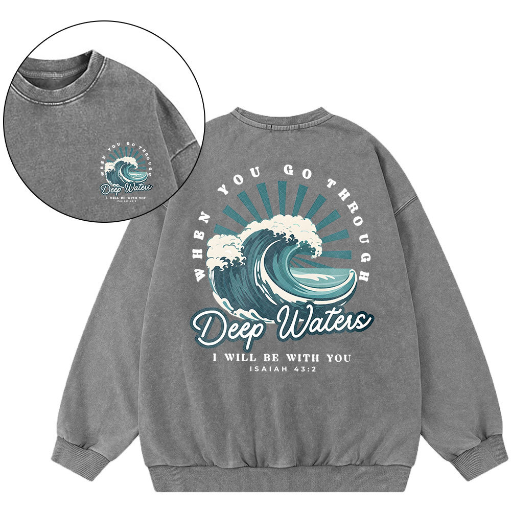 Deep Water Christian Washed Sweatshirt