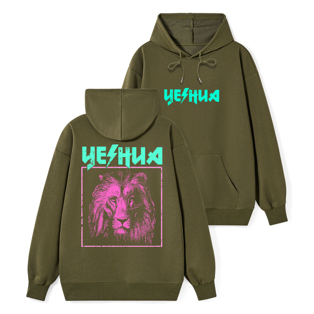 Retro Lion Yeshua Classic Christian Hoodie