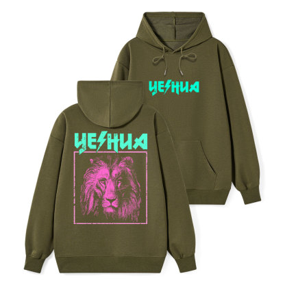 Retro Lion Yeshua Classic Christian Hoodie