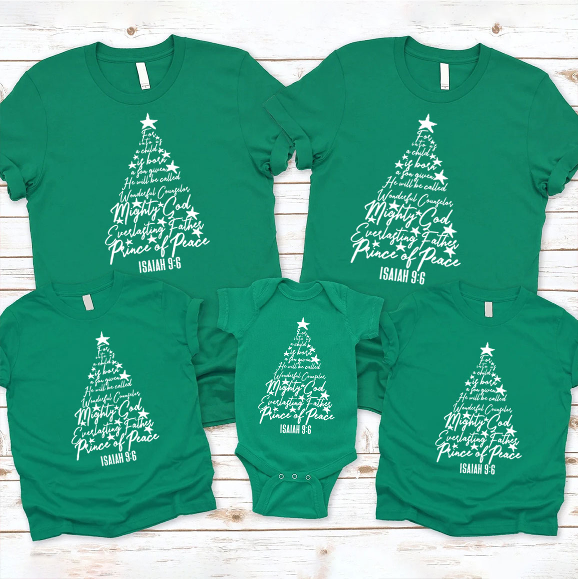 Name Of Jesus Christian Christmas Family Matching Shirts