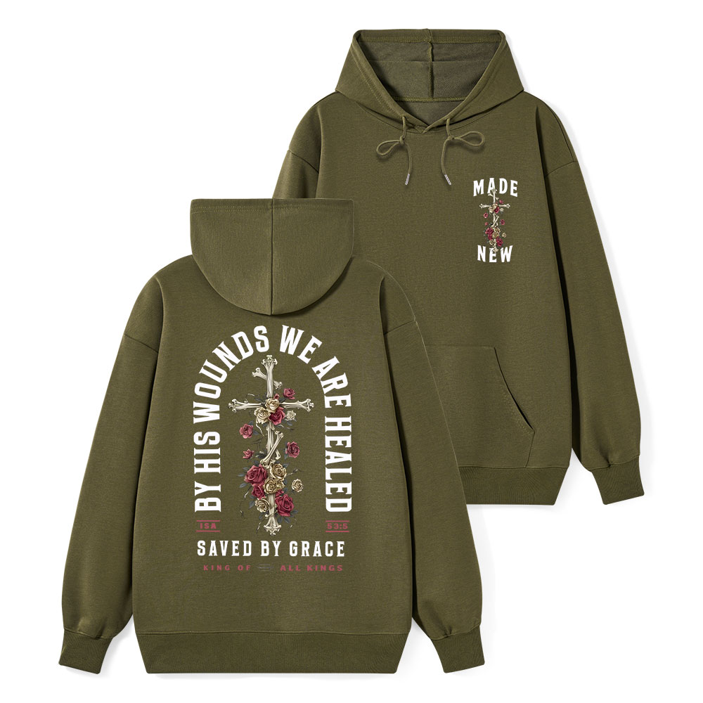 By His Wounds We Are Healed Classic Christian Hoodie