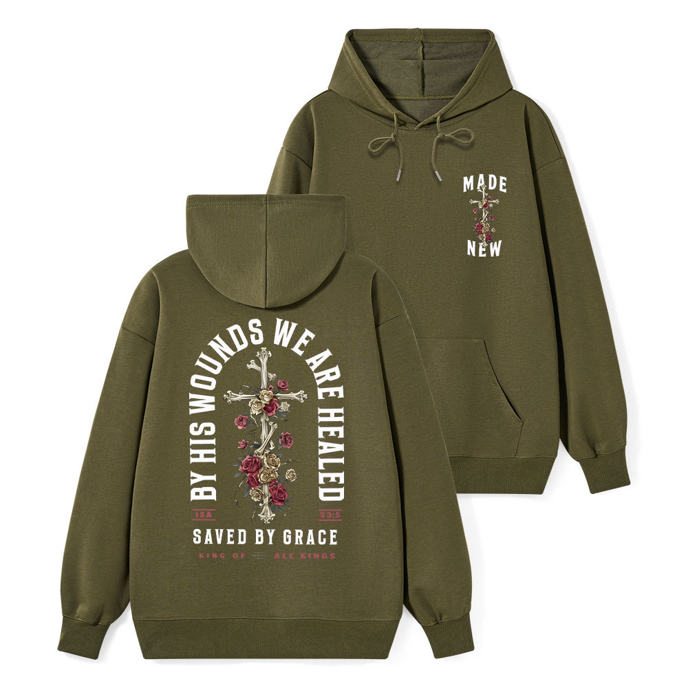 By His Wounds We Are Healed Classic Christian Hoodie