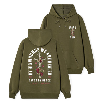 By His Wounds We Are Healed Classic Christian Hoodie