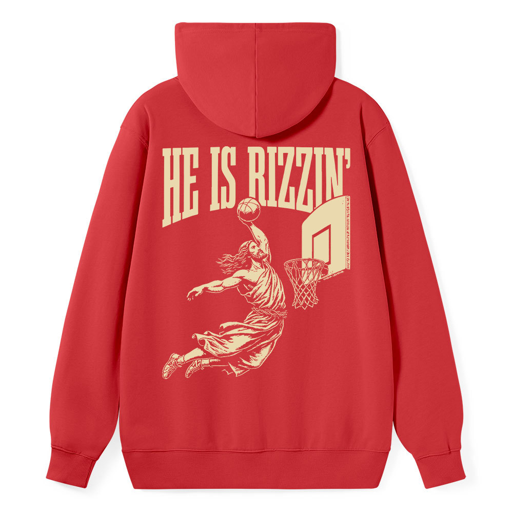 He Is Rizzin Classic Christian Hoodie