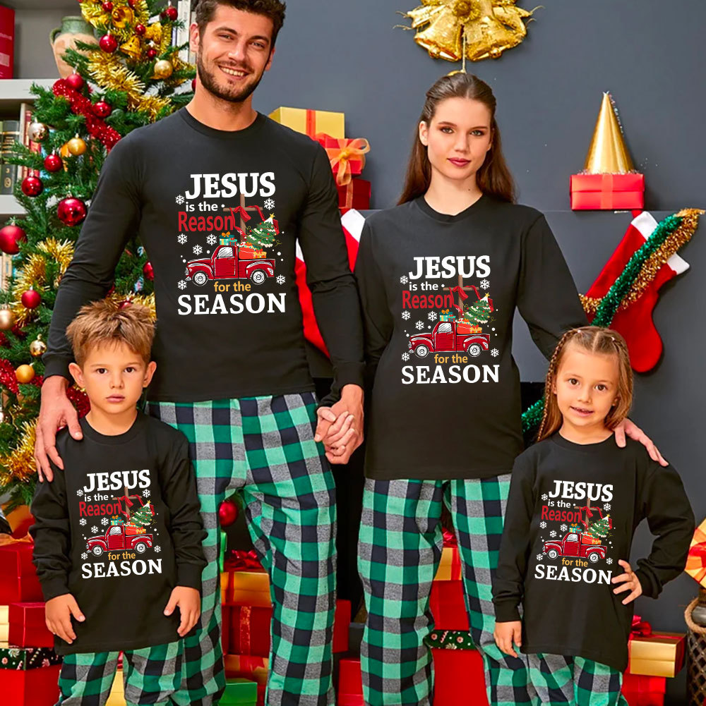 Jesus Is The Reason For Seanson Christmas Family Matching Long Sleeve T-Shirt