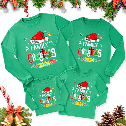Personalized Family Christmas Family Matching Long Sleeve T-Shirt