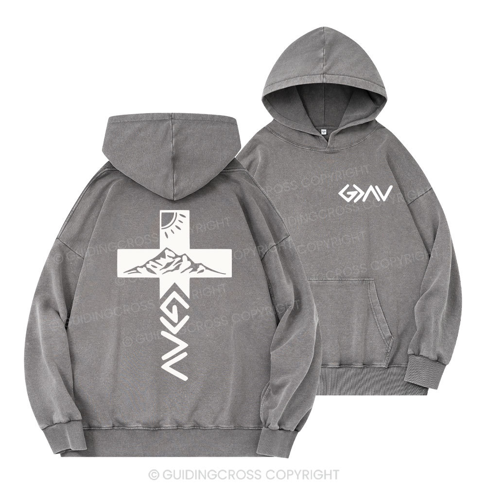God Is Greater Than The Highs And Lows Christian Washed Hoodie
