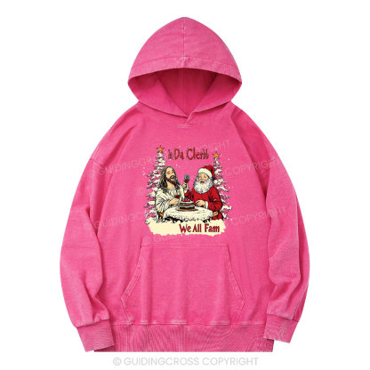 In Da Clerb We All Fam Christian Washed Hoodie