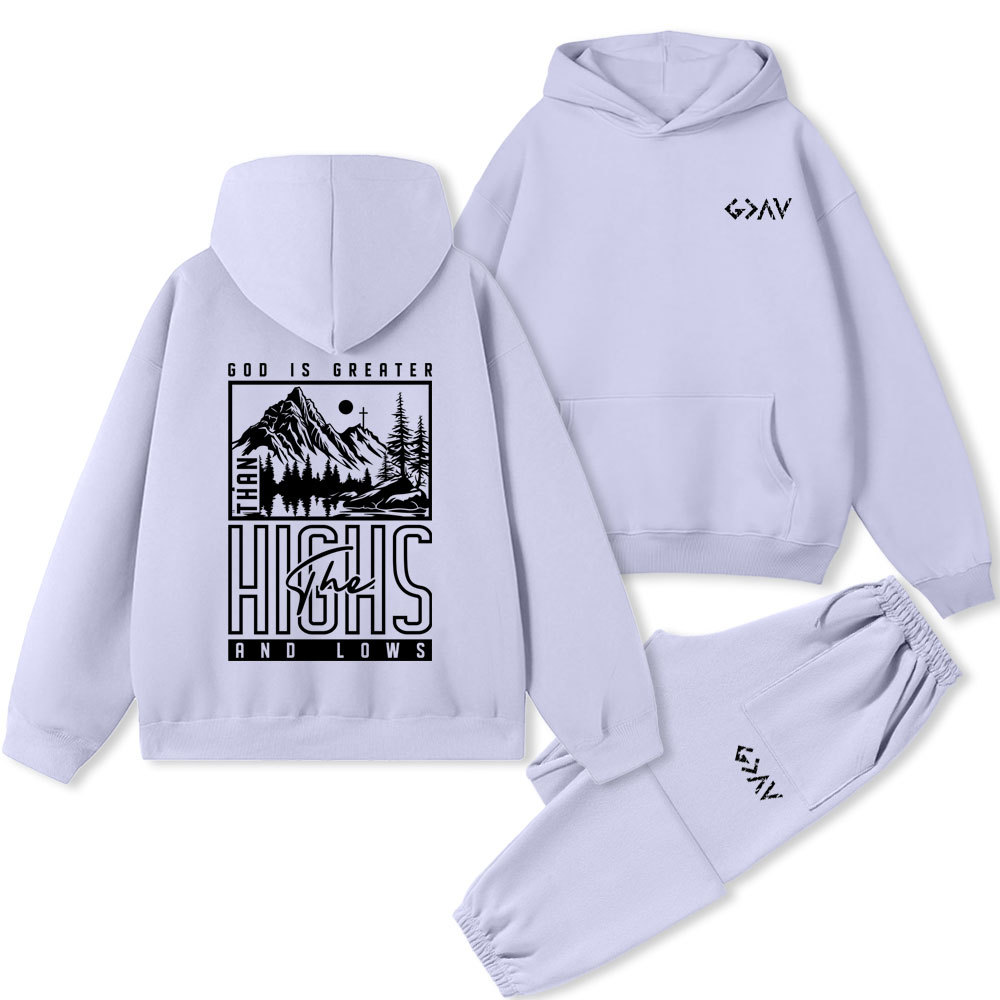 God Is Greater Christian Premium Fleece Hoodie Set