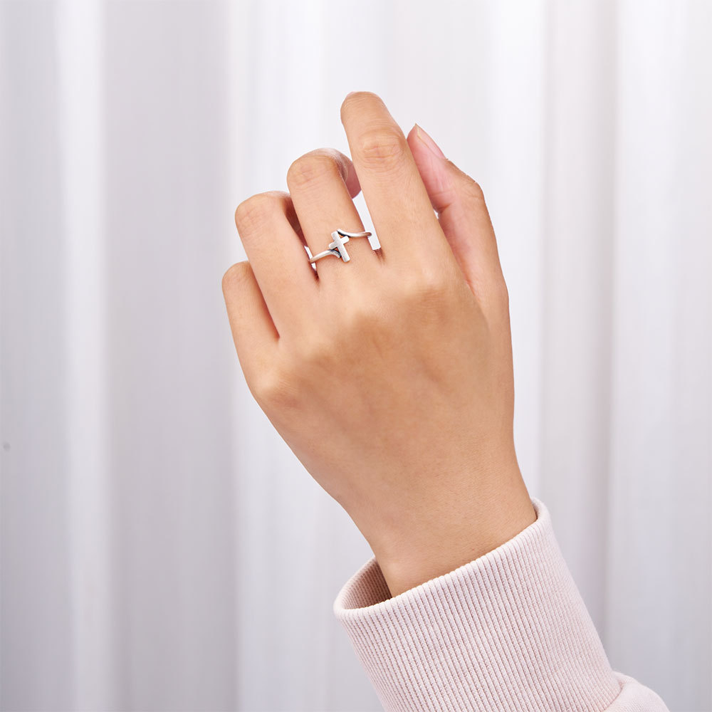 Simple Christian 925 Sterling Silver Ring