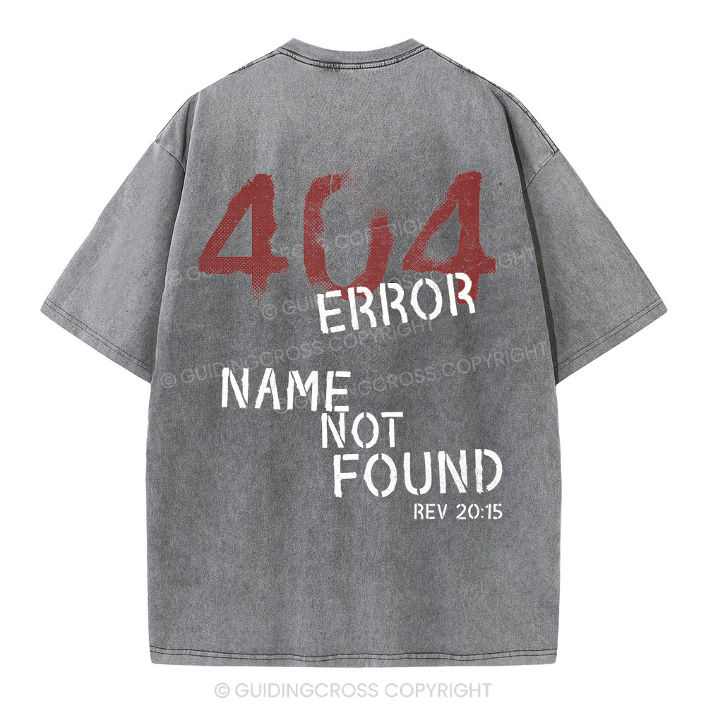 404 Error Christian Washed T-Shirt