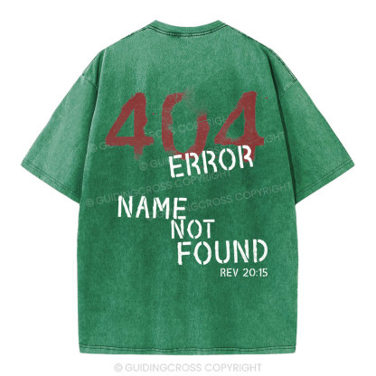 404 Error Christian Washed T-Shirt