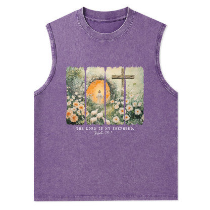 The Lord Is My Sheperd Christian Washed Tank Top