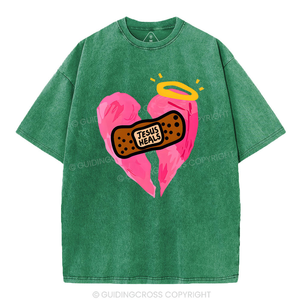 Jesus Heals Christian Washed T-Shirt