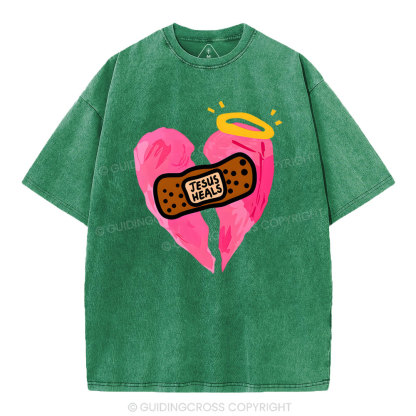 Jesus Heals Christian Washed T-Shirt